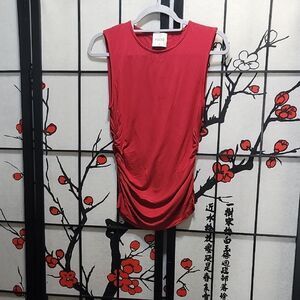 Posse Crimson Ruched Tank Size Medium